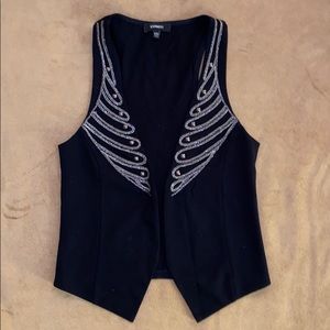 Express fitted black vest